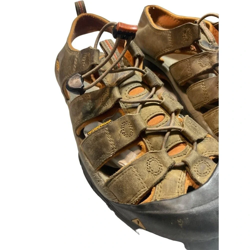 Keen Clearwater Men's CNX Leather Hiking Waterproof Sandals Green Size 11